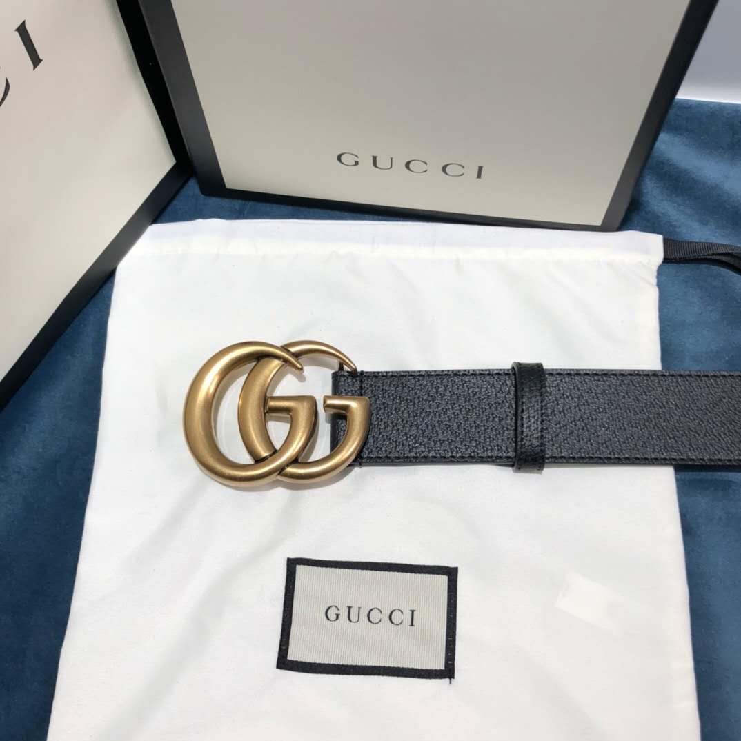 Gucci Black Belt ,1.5 Inch Buckle 3.003W*2.36 H Inches - DopestKickz