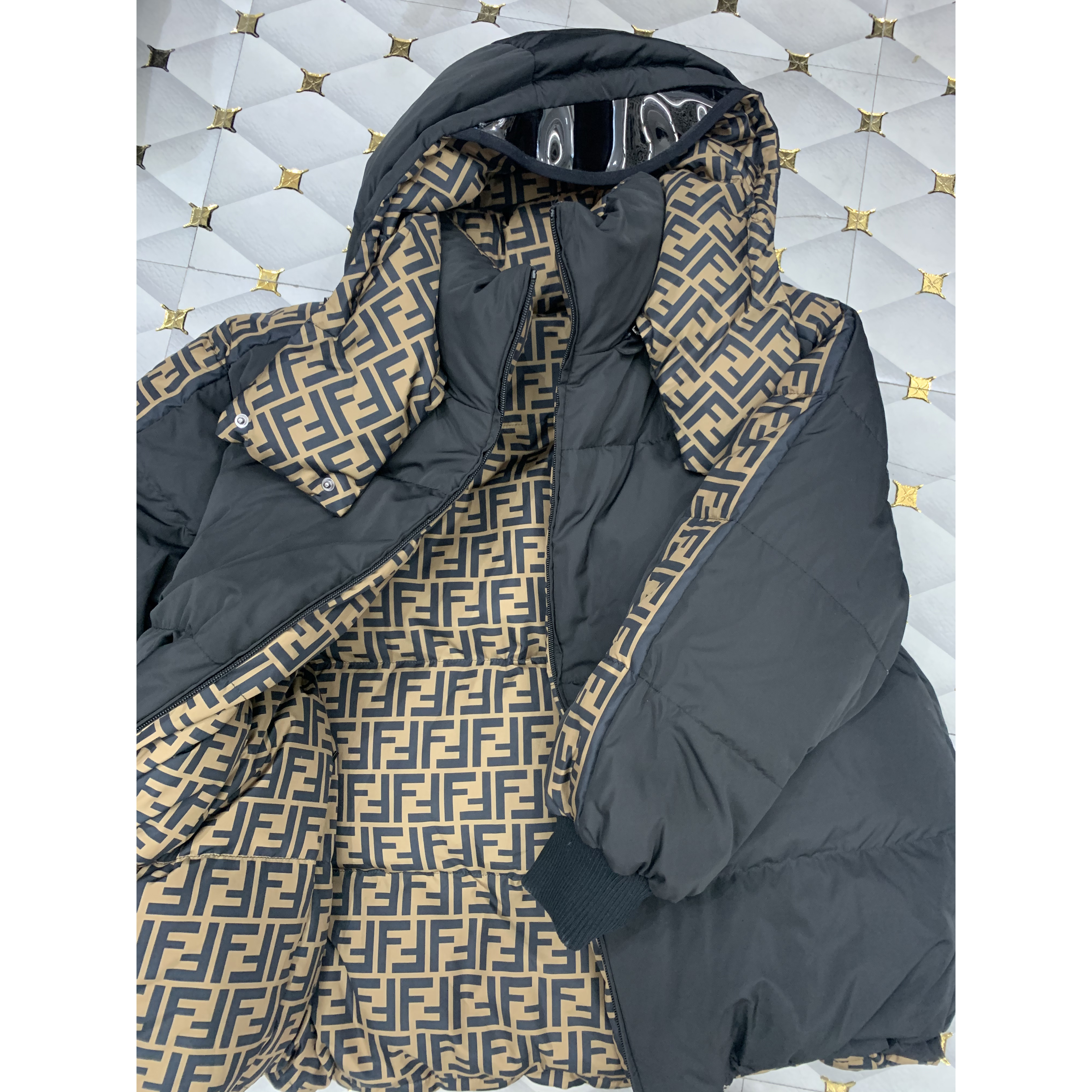 Fendi FF Motif Down Jacket - DopestKickz
