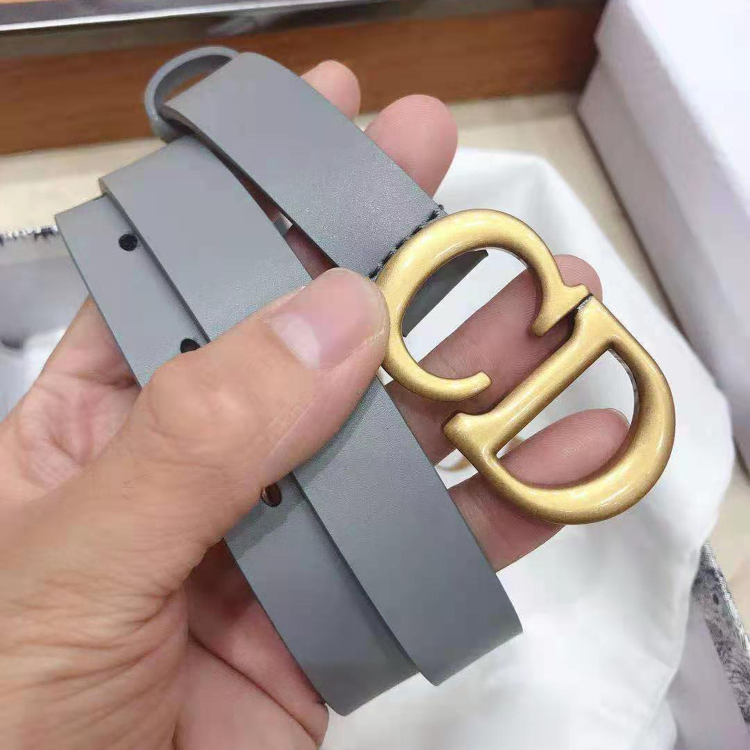 Dior Leather Belt With 'CD' Buckle - DopestKickz