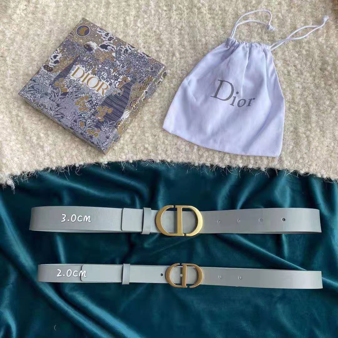 Dior Leather Belt With 'CD' Buckle - DopestKickz