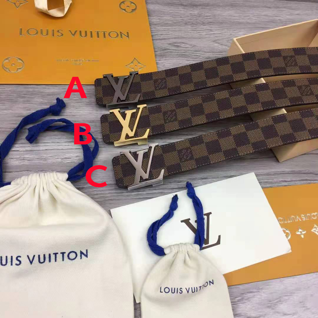 Louis Vuitton Initiales Damier Belt - DopestKickz