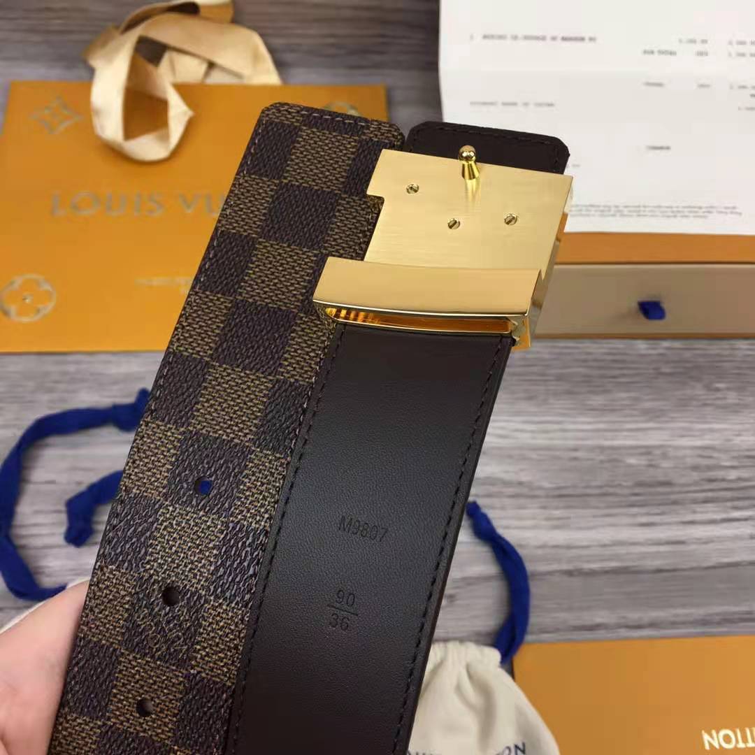 Louis Vuitton Initiales Damier Belt - DopestKickz