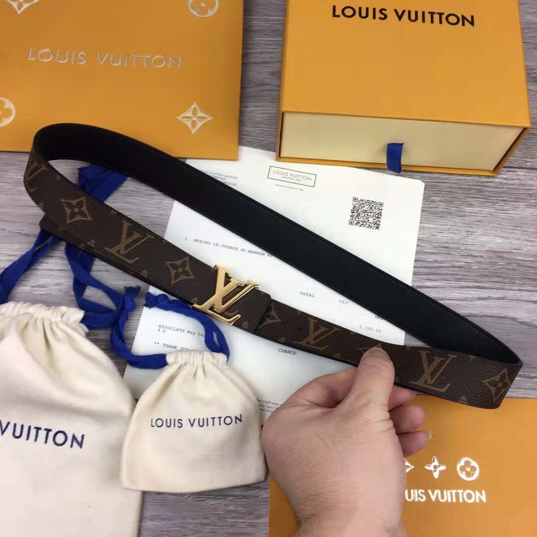 Louis Vuitton Initiales Monogram Belt - DopestKickz