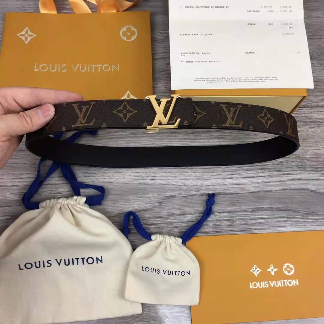 Louis Vuitton Initiales Monogram Belt - DopestKickz
