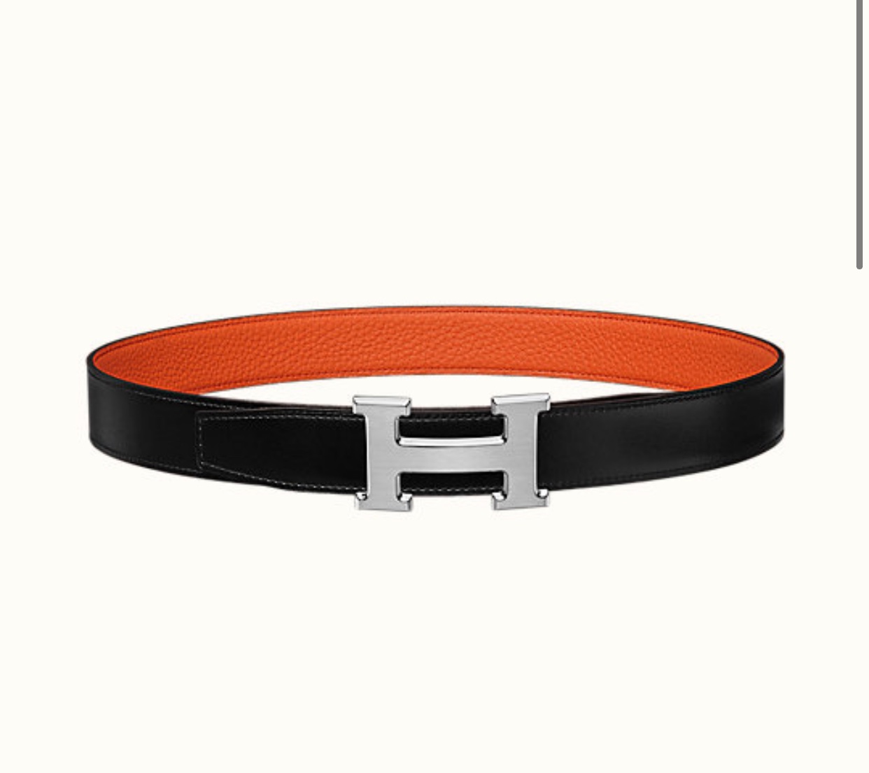 Hermes Brown Leather Belt with Silver Buckle - DopestKickz