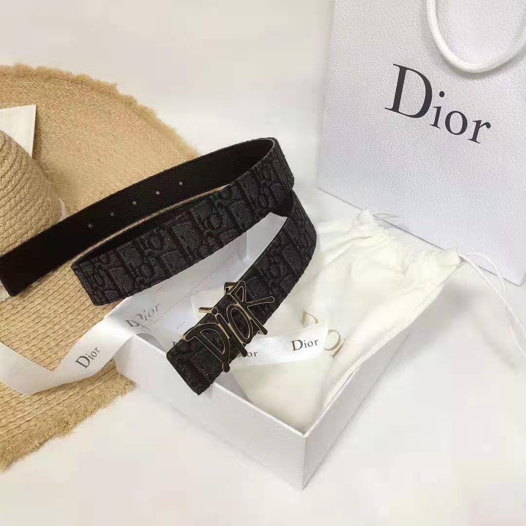 Dior Oblique Jacquard Belt  - DopestKickz
