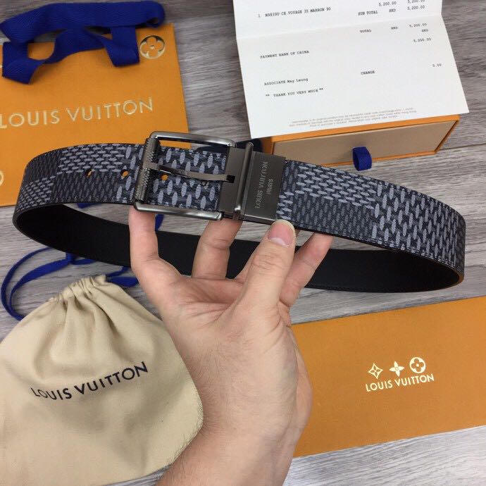Louis Vuitton Damier Print 40MM Belt - DopestKickz