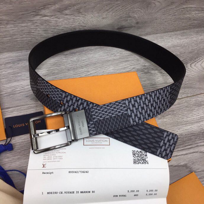 Louis Vuitton Damier Print 40MM Belt - DopestKickz
