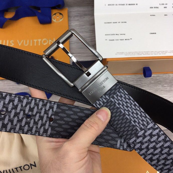 Louis Vuitton Damier Print 40MM Belt - DopestKickz