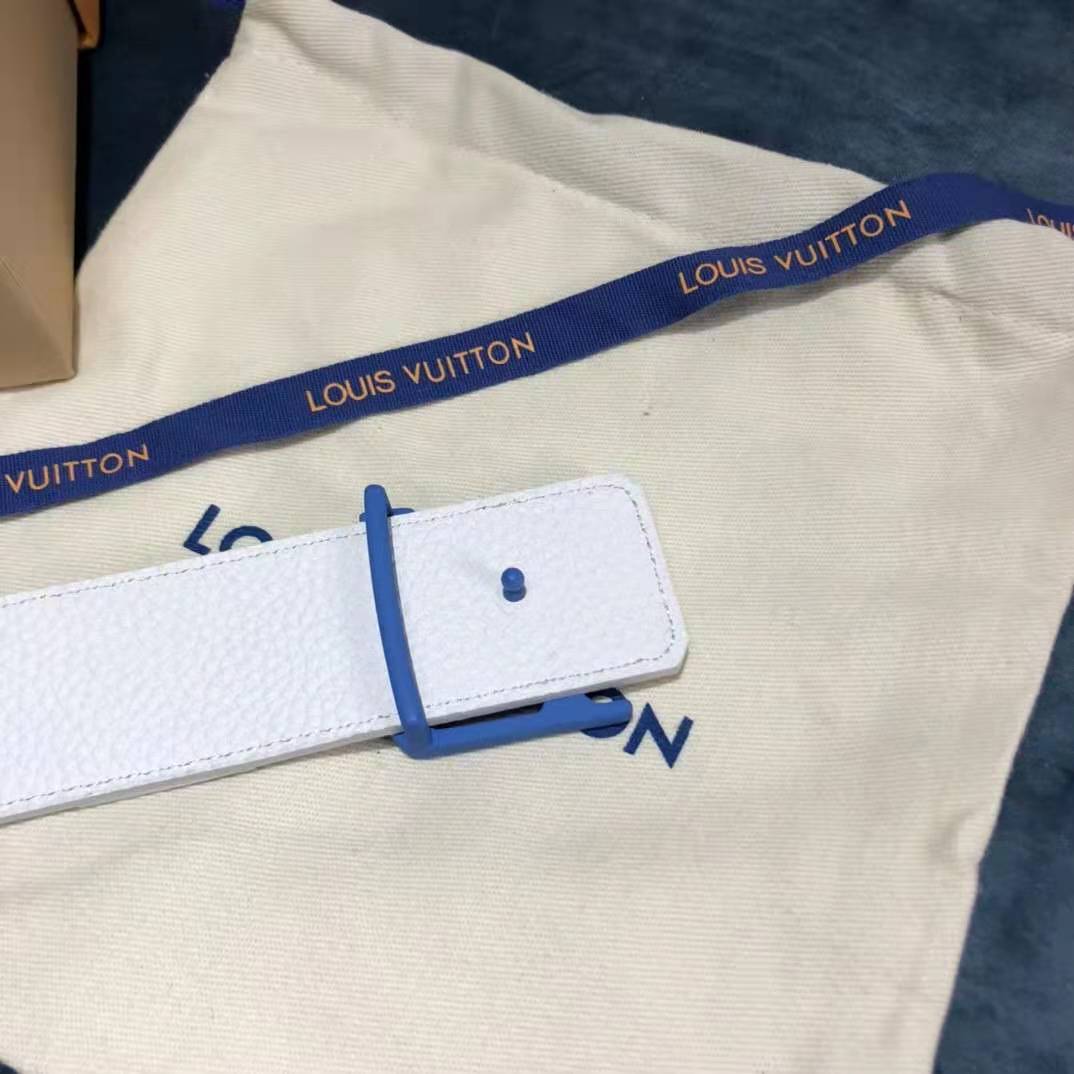 Louis Vuitton Carton White Belt 40MM - DopestKickz