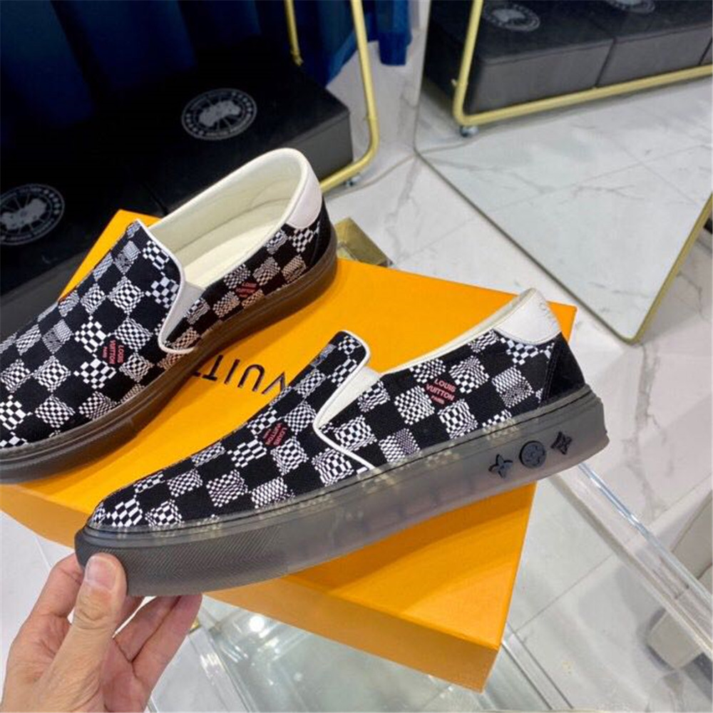 Louis Vuitton  Black Damier Loafers - DopestKickz