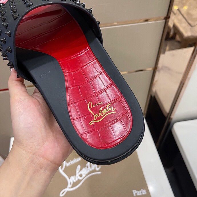Christian Louboutin Man Slippers Flats - DopestKickz