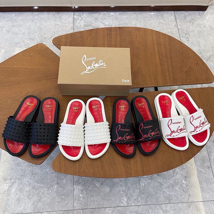 Christian Louboutin Man Slippers Flats - DopestKickz