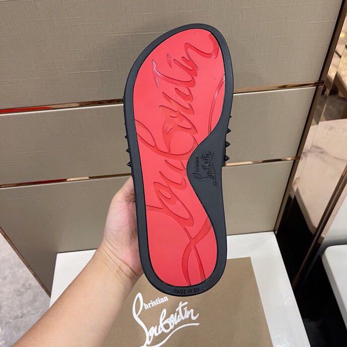 Christian Louboutin Man Slippers Flats - DopestKickz