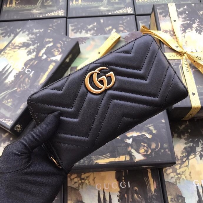 Gucci Black Leather Wallet With Interlocking G - DopestKickz