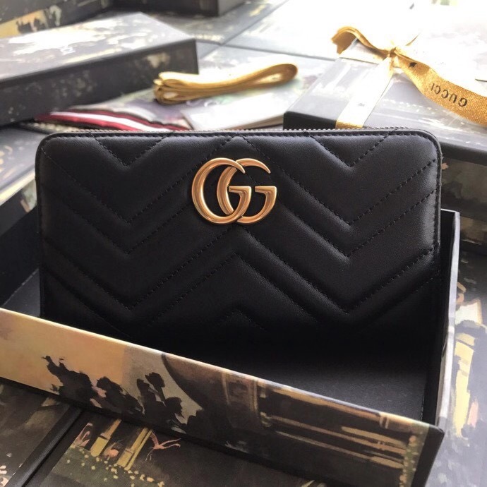 Gucci Black Leather Wallet With Interlocking G - DopestKickz