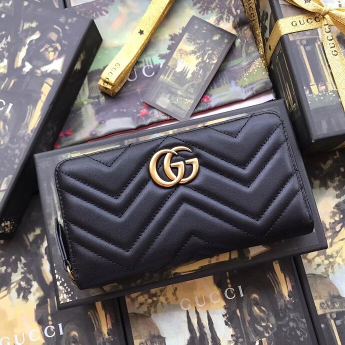 Gucci Black Leather Wallet With Interlocking G - DopestKickz