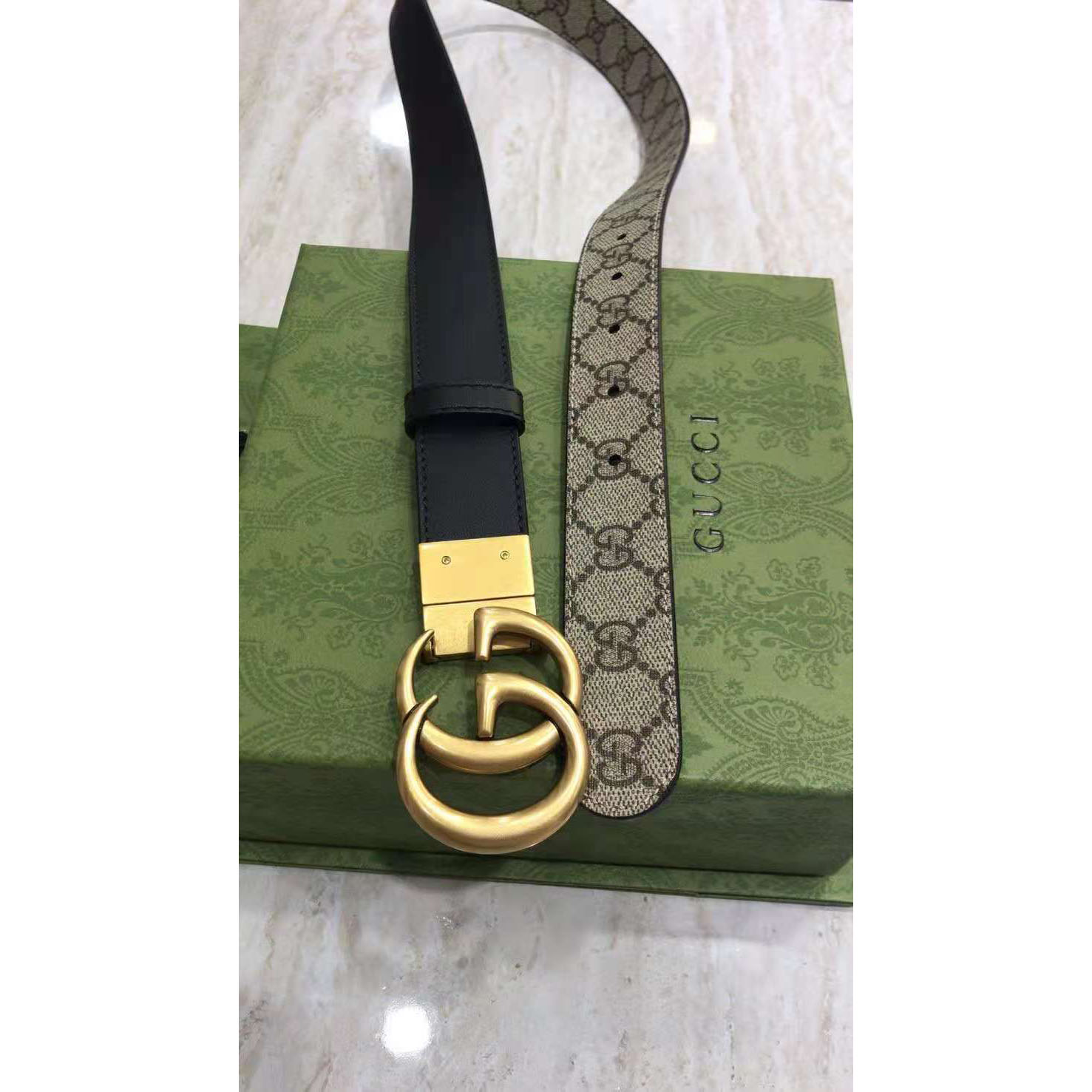 Gucci GG Reversible Belt  - DopestKickz