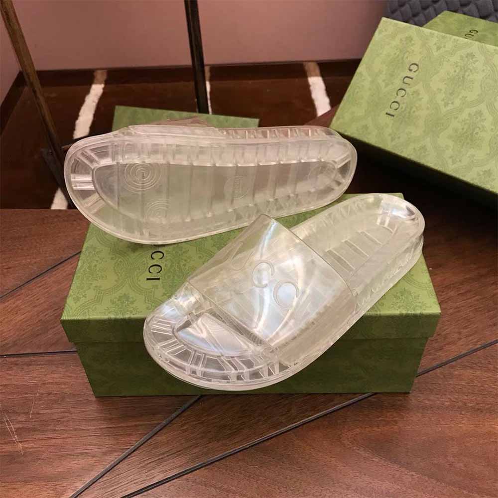 Gucci Men's Slide Sandal With GG Logo - DopestKickz