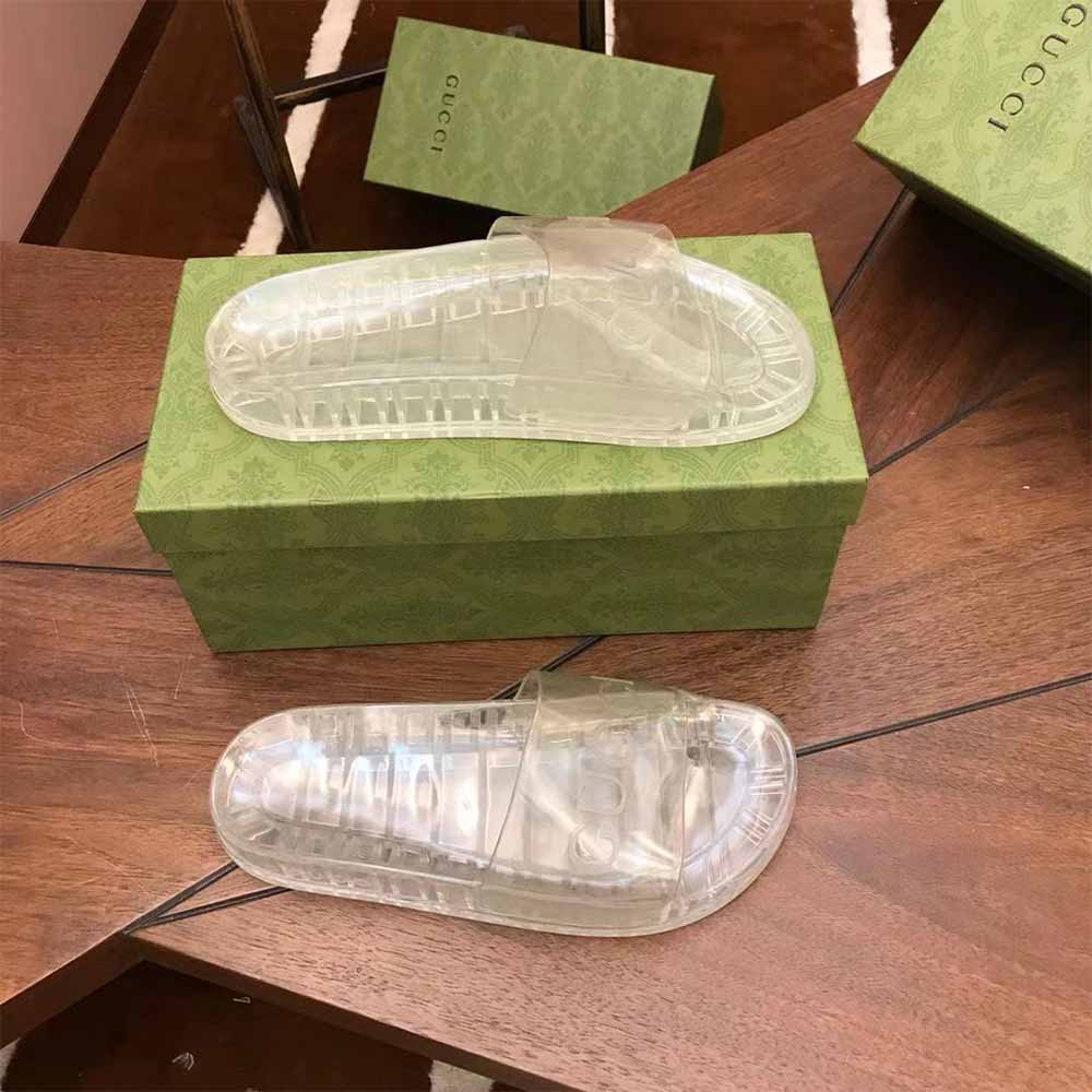 Gucci Men's Slide Sandal With GG Logo - DopestKickz