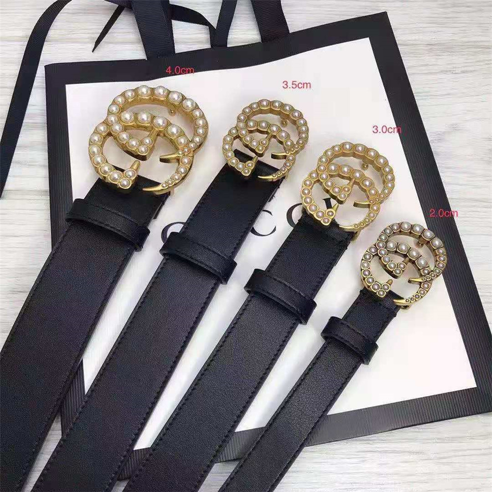 Gucci GG Pearl Black Belt  - DopestKickz