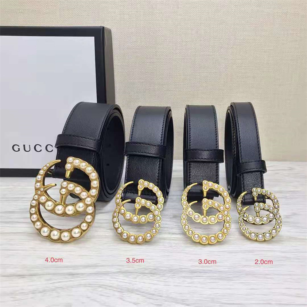 Gucci GG Pearl Black Belt  - DopestKickz