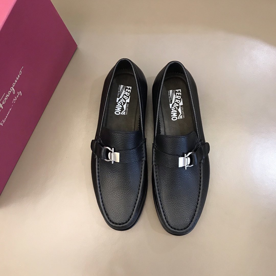 Ferragamo Black Shoes - DopestKickz