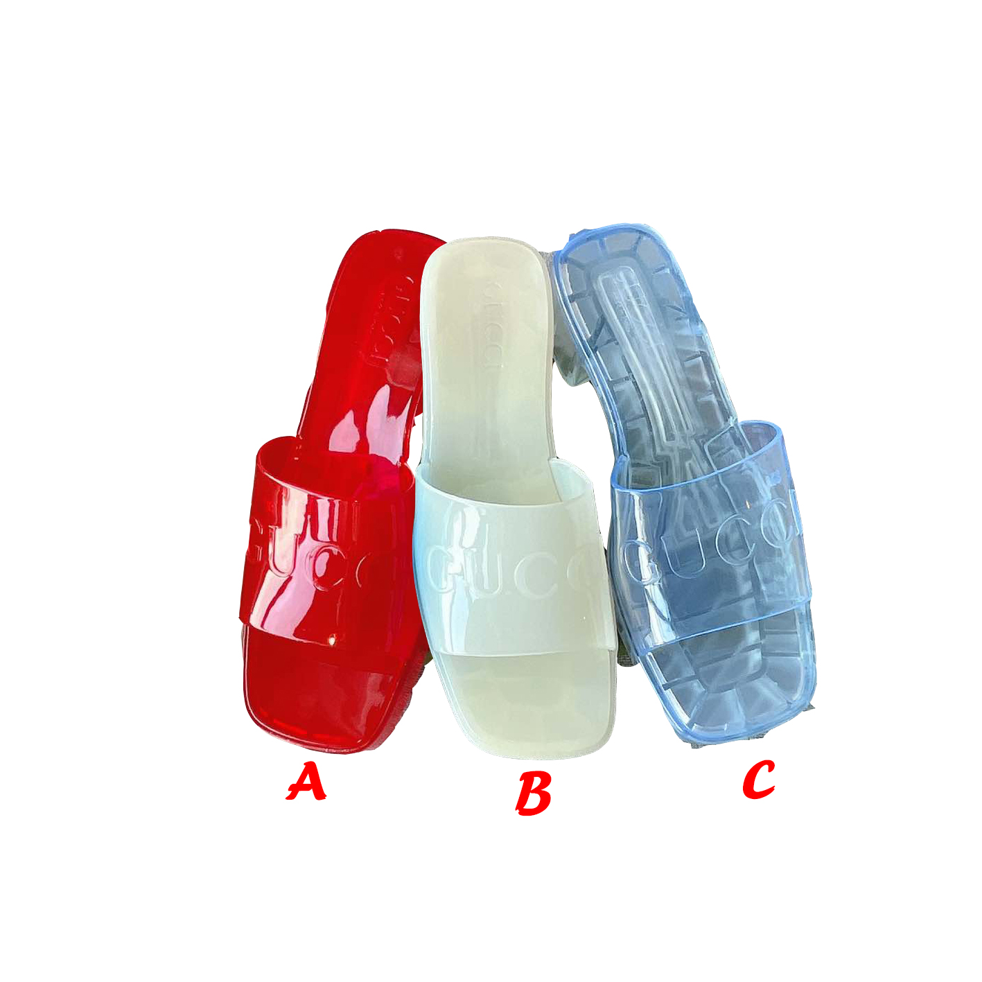 Gucci Plastique Logo-Embossed Rubber Mules - DopestKickz