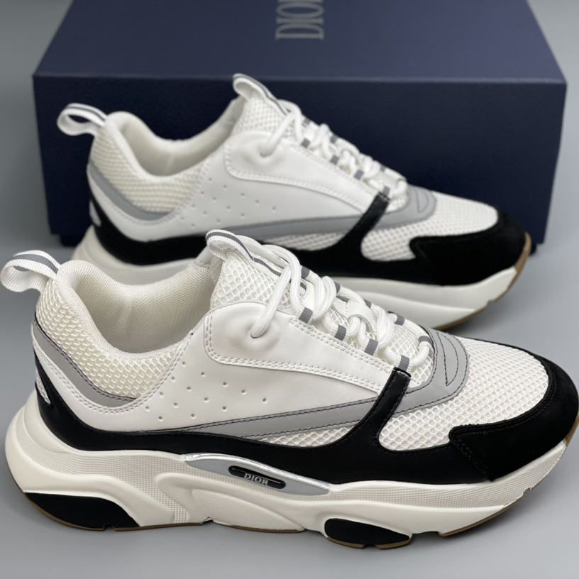 Dior B22 Sneaker White Black - DopestKickz