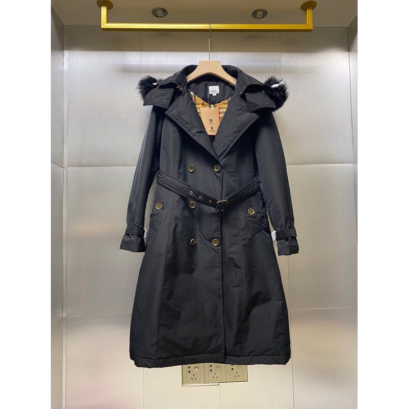 Burberry Belted Double-Breasted Quilted Shell Down Coat - DopestKickz