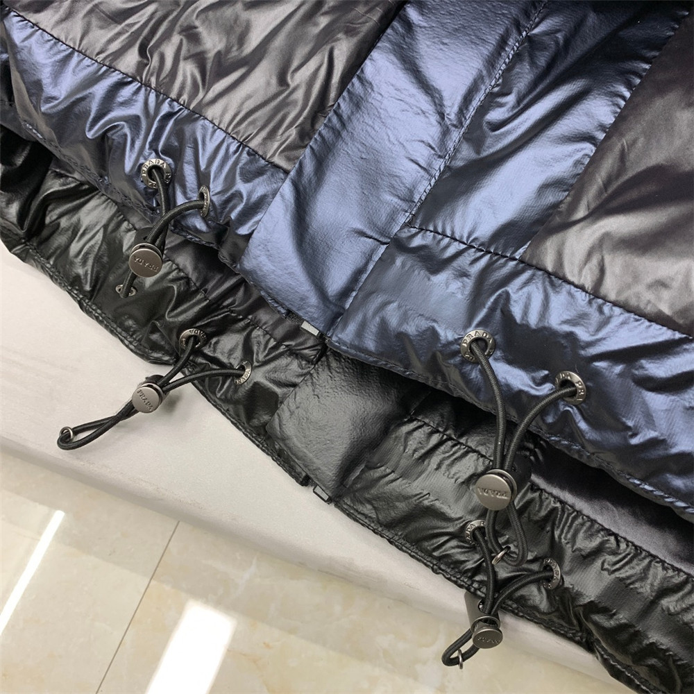 Prada Logo Print Zipper Down Jacket(Inseparable Hat) - DopestKickz