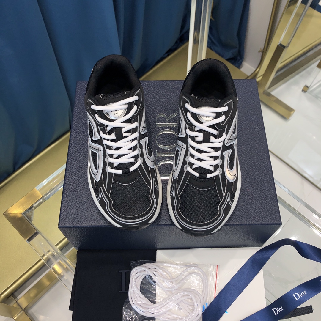 Dior B30 Sneaker Black Mesh And Technical Fabric - DopestKickz