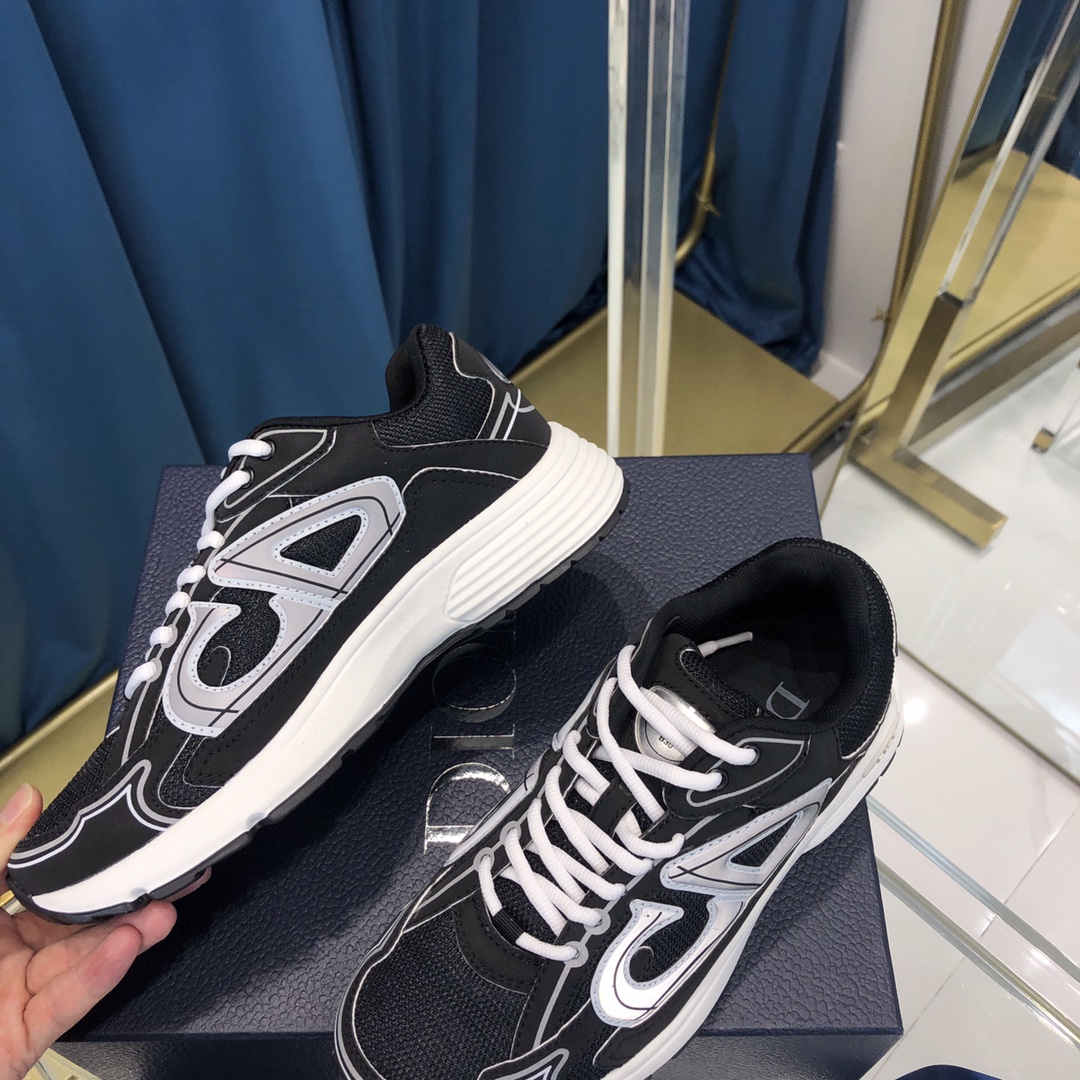 Dior B30 Sneaker Black Mesh And Technical Fabric - DopestKickz