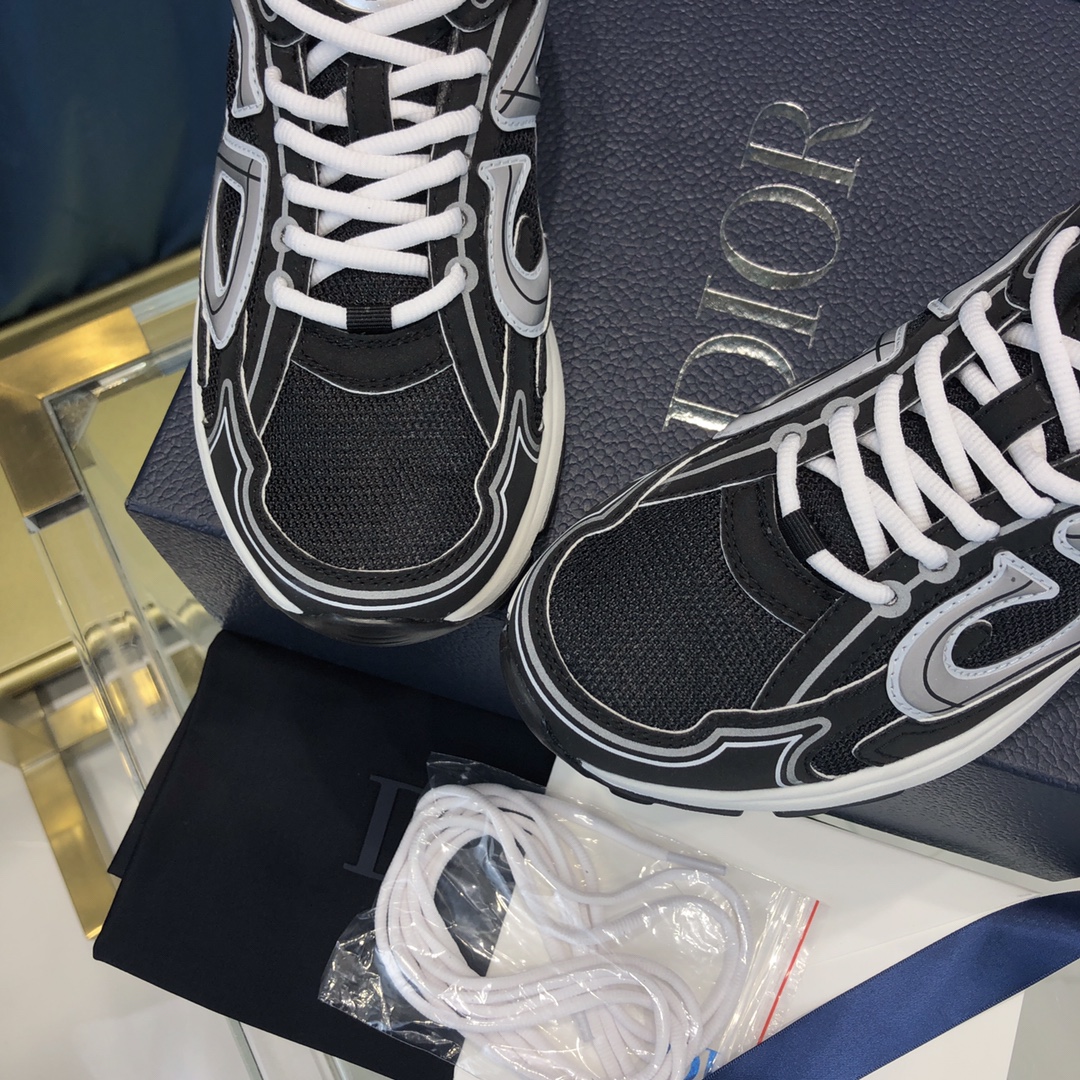 Dior B30 Sneaker Black Mesh And Technical Fabric - DopestKickz