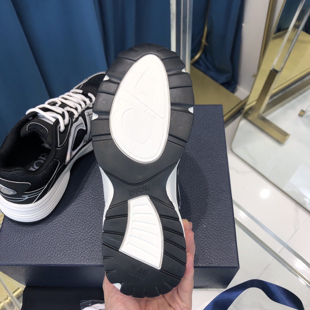 Dior B30 Sneaker Black Mesh And Technical Fabric - DopestKickz