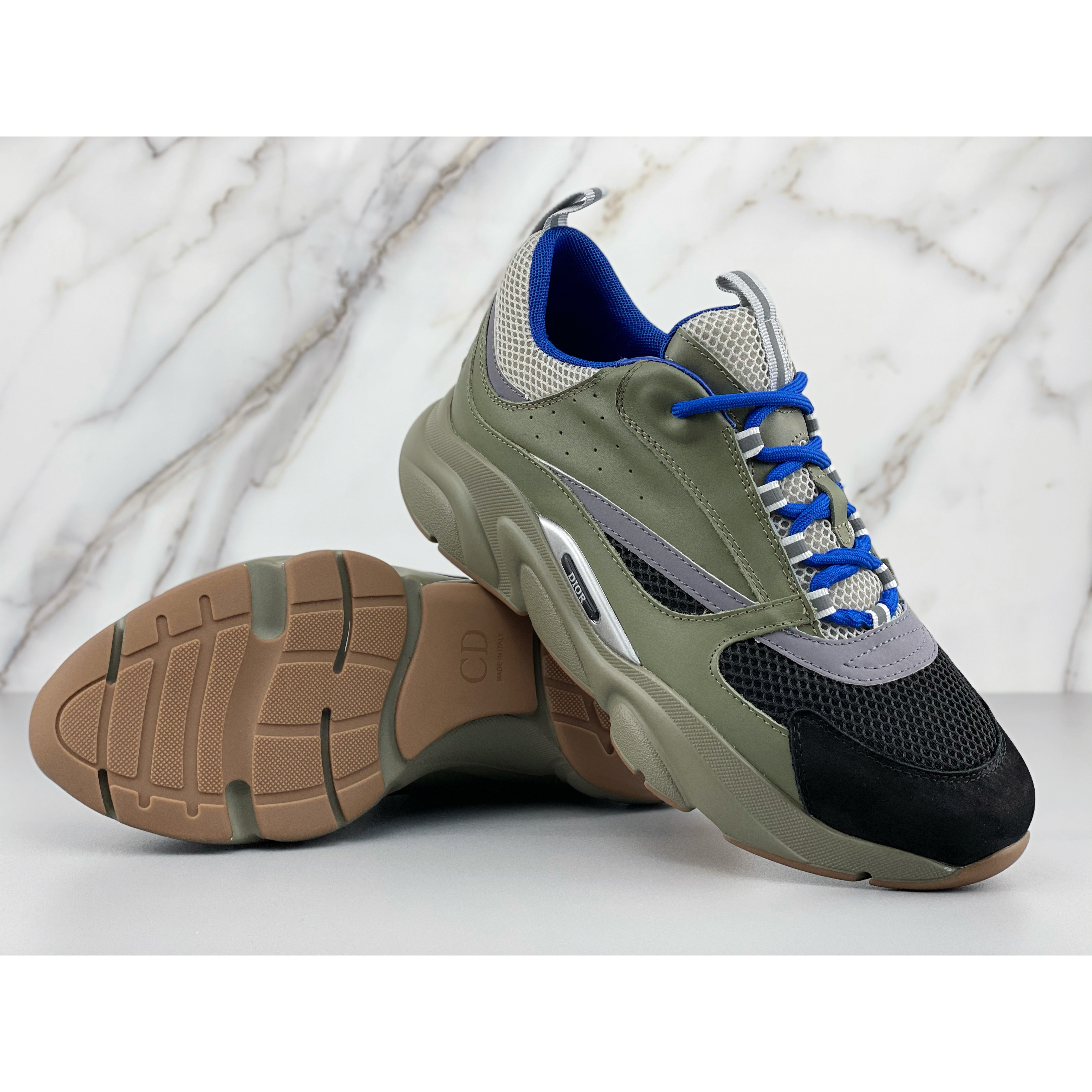 Dior B22 Low-top Sneaker In Green&Blue - DopestKickz