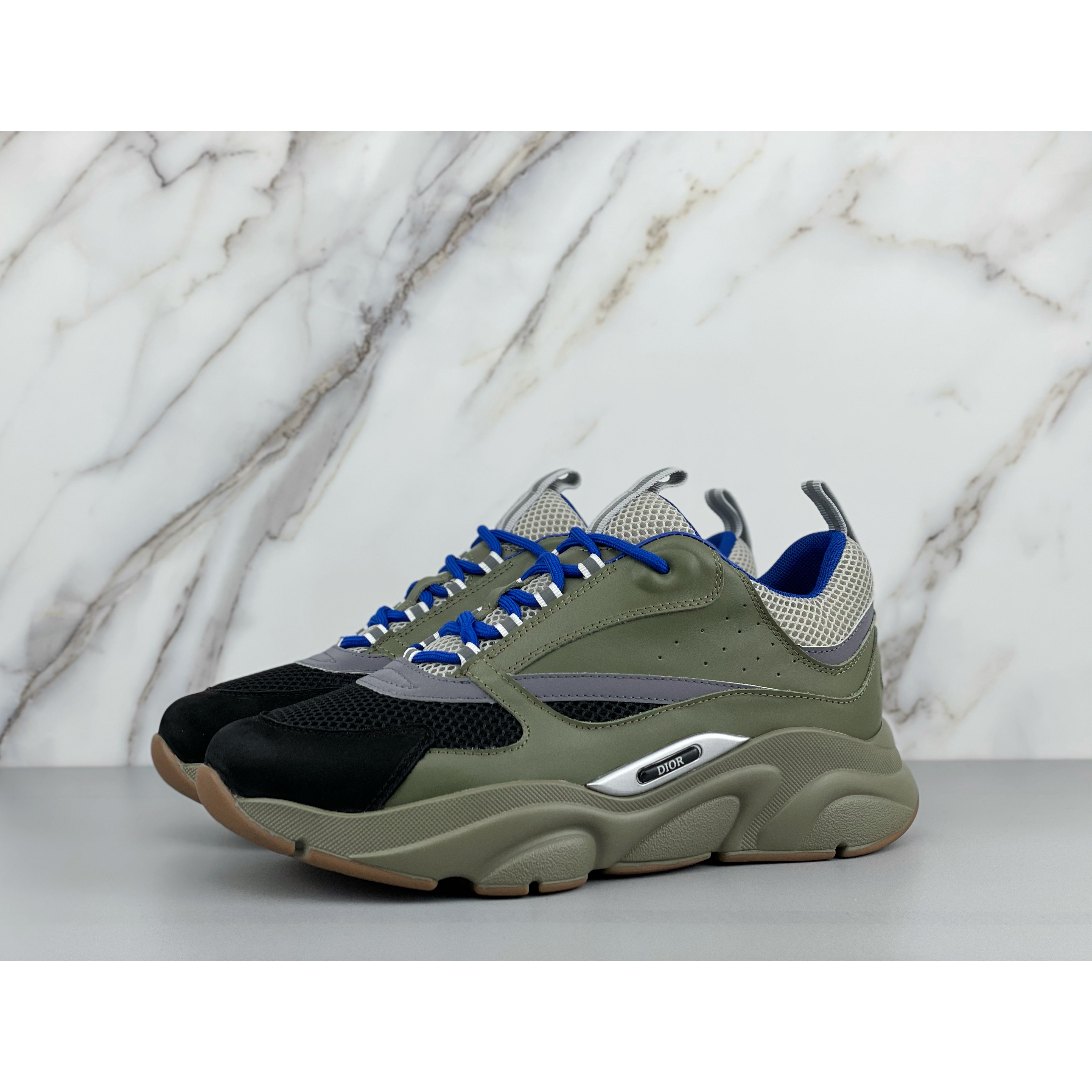 Dior B22 Low-top Sneaker In Green&Blue - DopestKickz