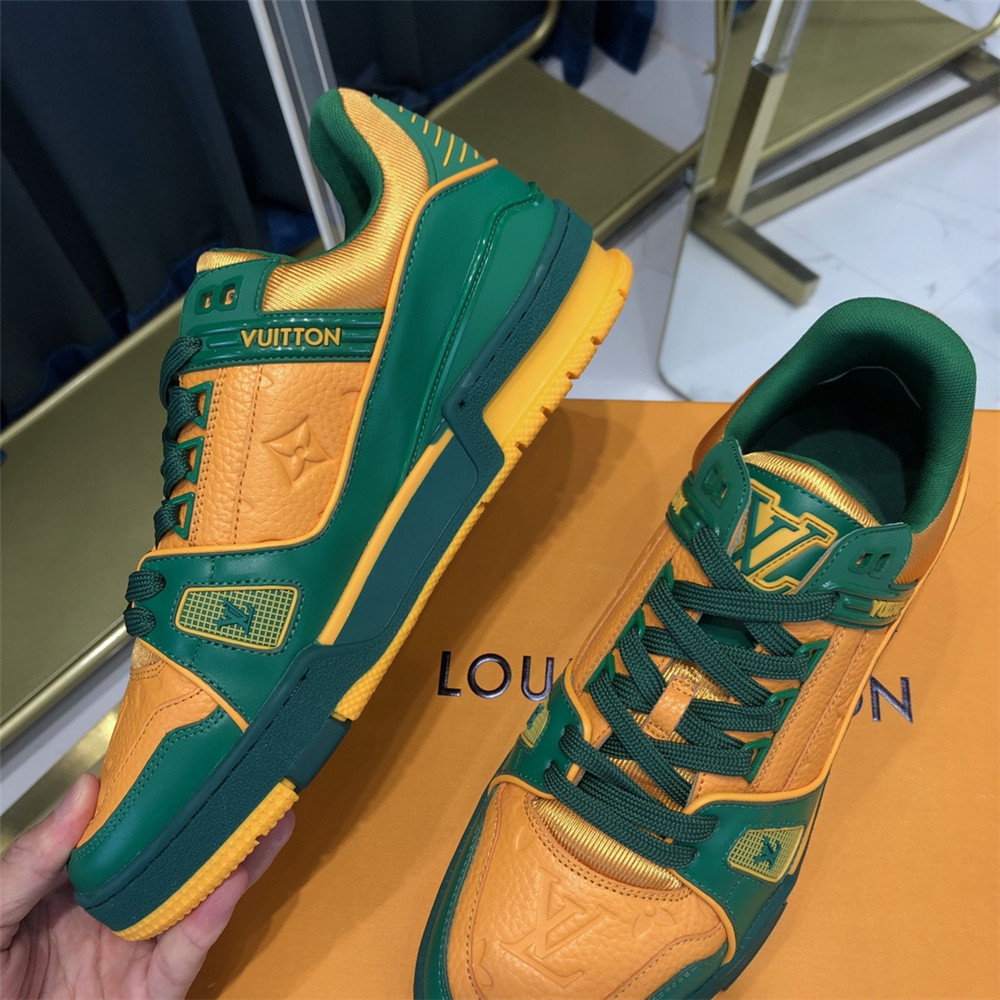 Louis Vuitton Trainer Sneaker In Blue&White - DopestKickz