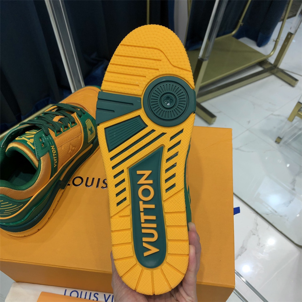 Louis Vuitton Trainer Sneaker In Blue&White - DopestKickz