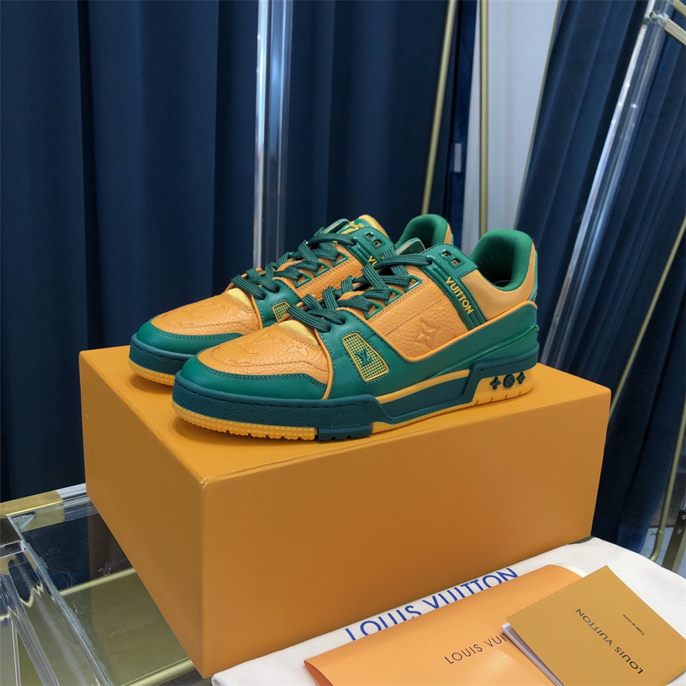 Louis Vuitton Trainer Sneaker In Blue&White - DopestKickz