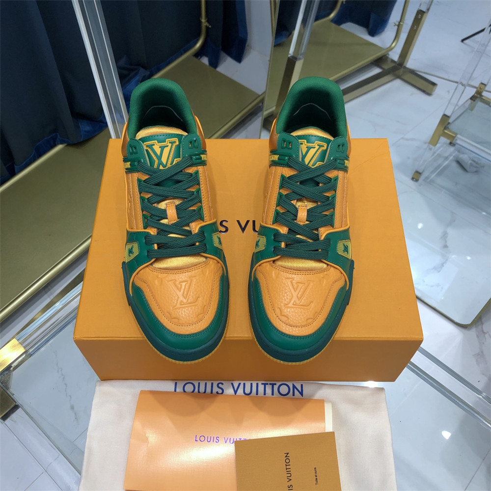 Louis Vuitton Trainer Sneaker In Blue&White - DopestKickz