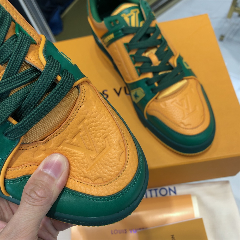 Louis Vuitton Trainer Sneaker In Blue&White - DopestKickz