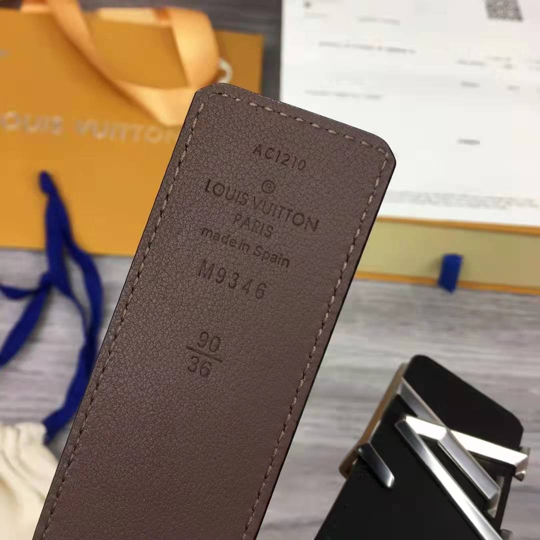 Louis Vuitton Initiales Monogram Eclipse Reversible Belt - DopestKickz