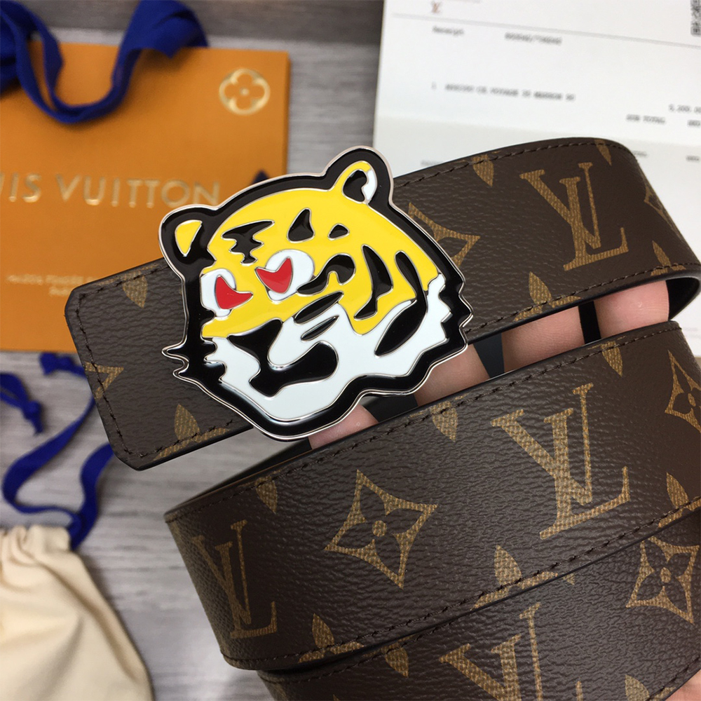 Louis Vuitton Tiger 40MM Belt Brown - DopestKickz