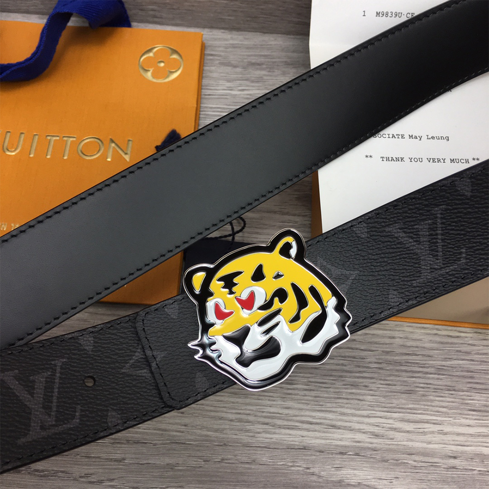 Louis Vuitton Tiger 40MM Belt Black - DopestKickz