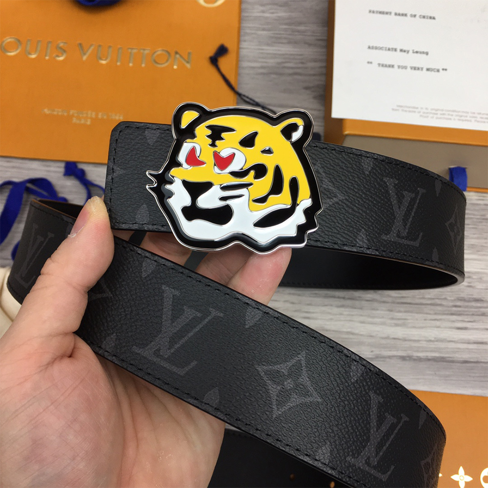 Louis Vuitton Tiger 40MM Belt Black - DopestKickz