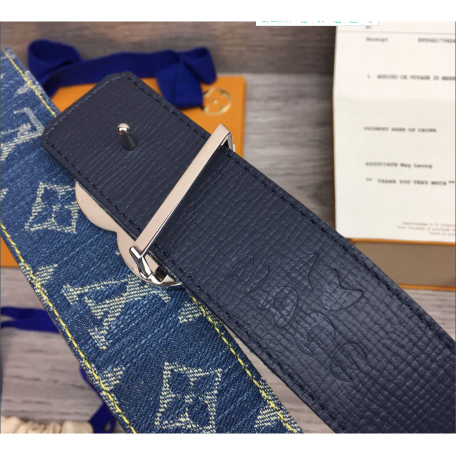 Louis Vuitton Denim 40MM Reversible Belt In Blue - DopestKickz