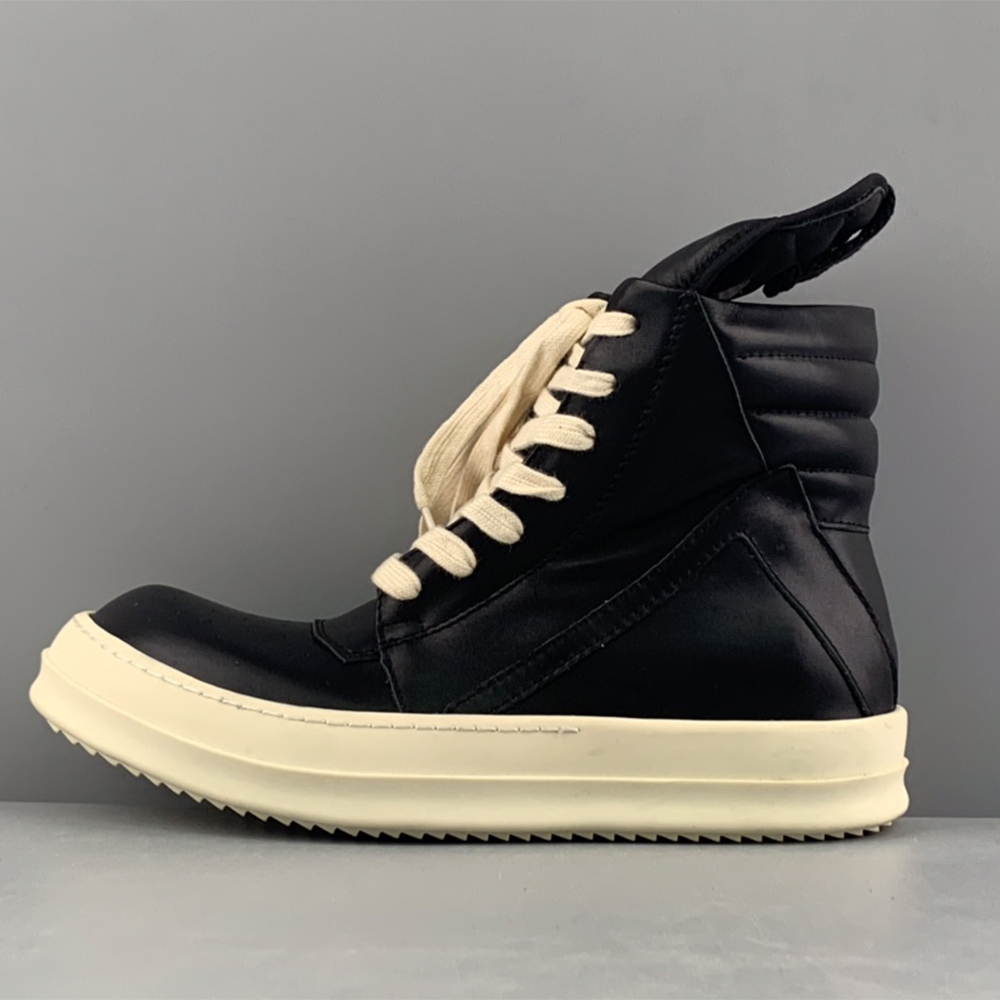 Rick Owens Geobasket High-Top Sneakers Black - DopestKickz