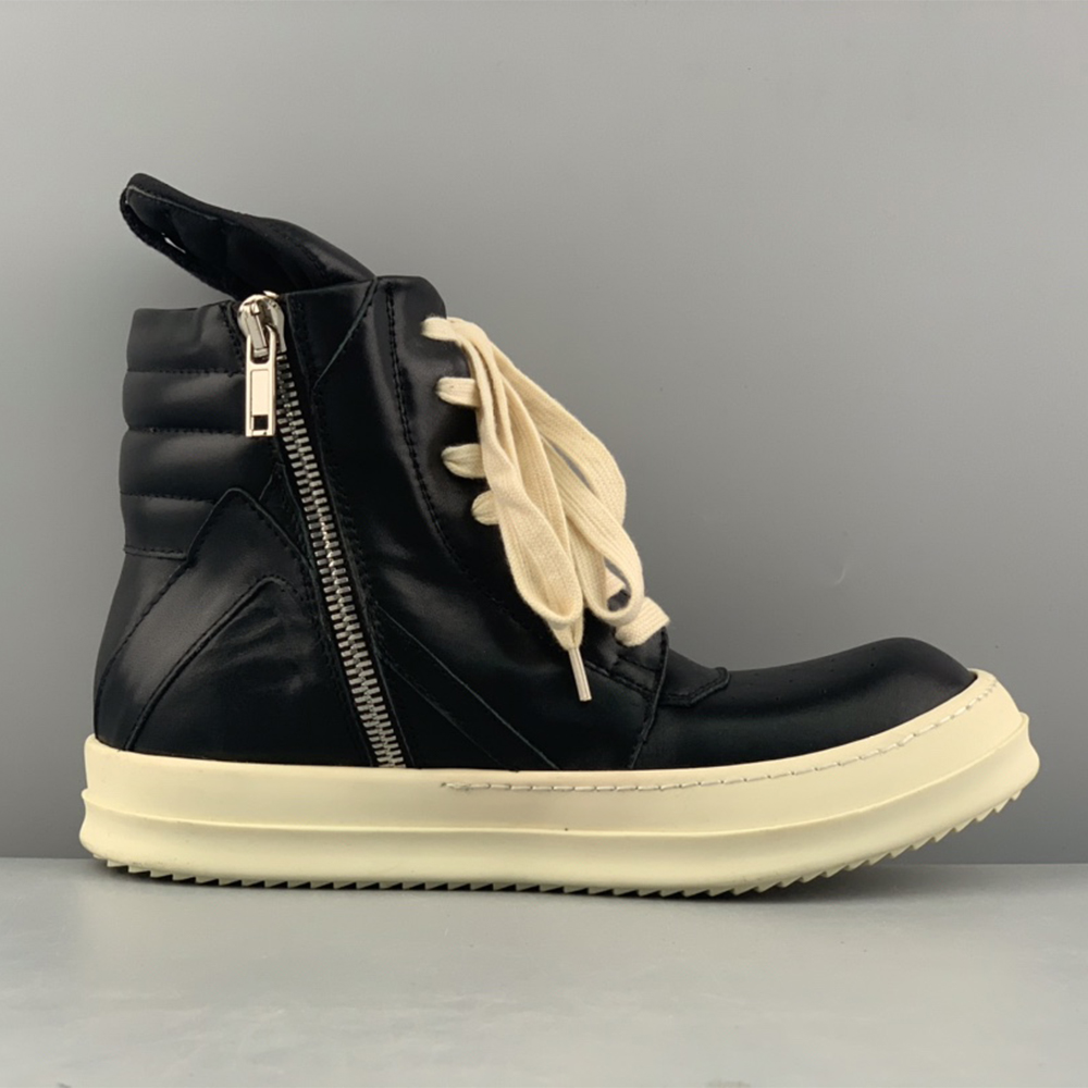 Rick Owens Geobasket High-Top Sneakers Black - DopestKickz