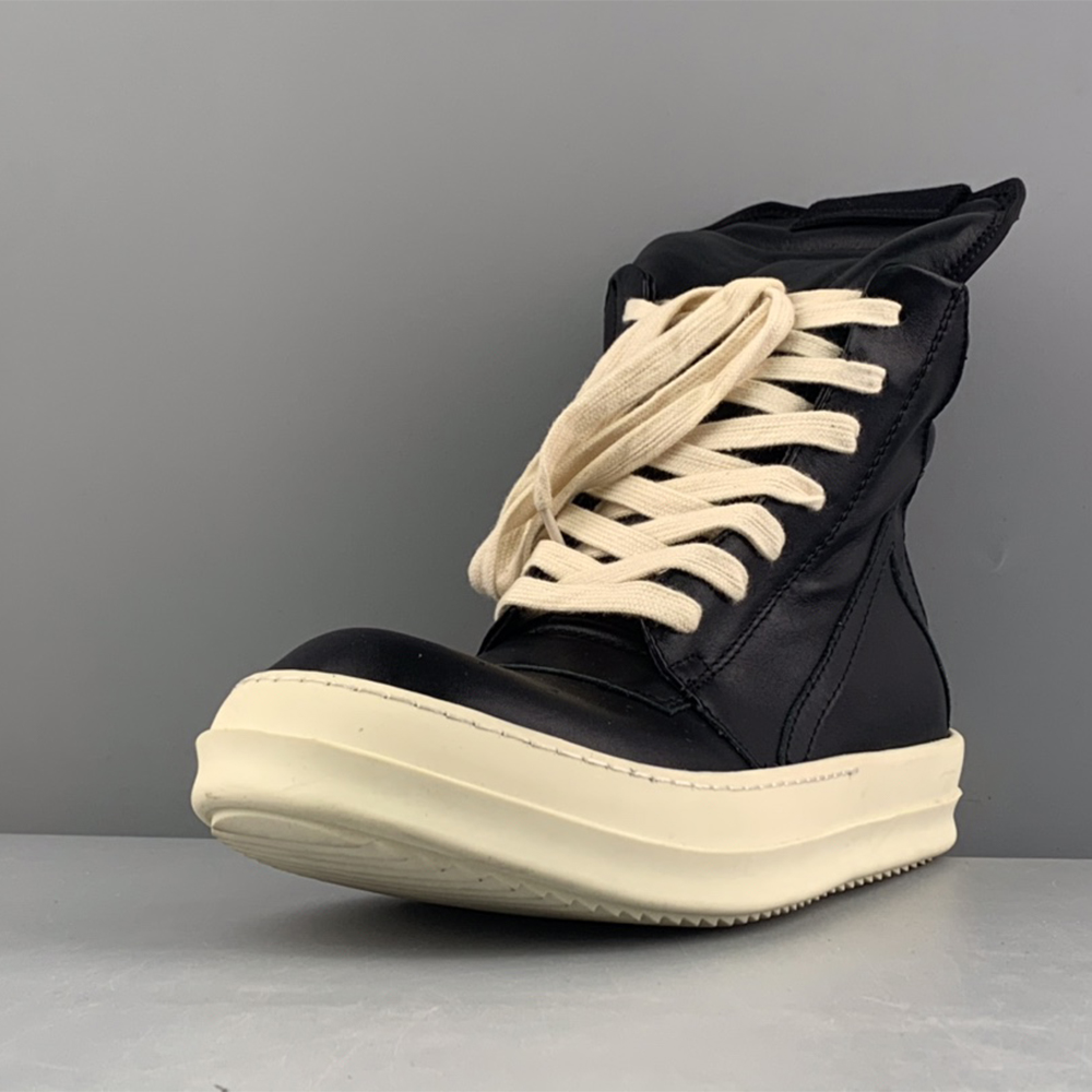 Rick Owens Geobasket High-Top Sneakers Black - DopestKickz